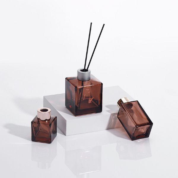 Factory Luxury Scent Empty 50 ml 100 ml Square Glass Diffuser Bottles