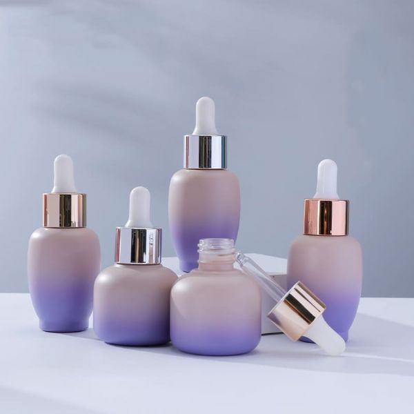 Wholesale Custom 30ml Glass Purple Essential Oil Dropper Bottles
