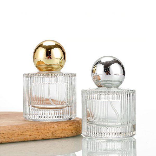 Wholesale Vertical Striped Empty Refillable Spray Perfume Bottles