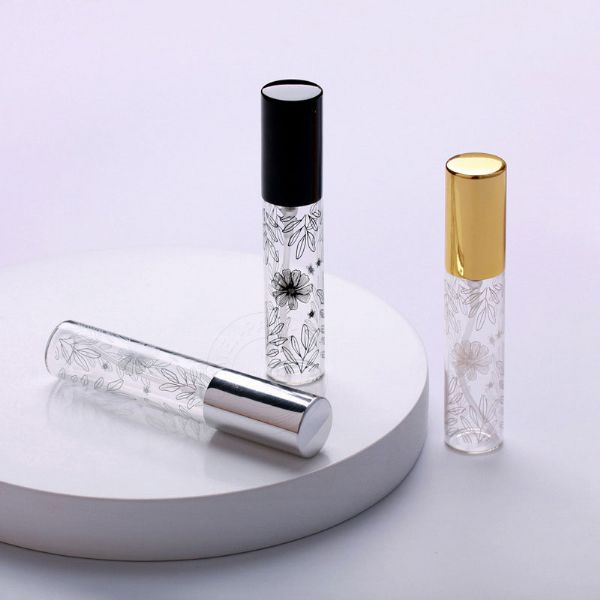 Wholesale 10ml printed glass perfume bottles empty small travel spray fragrance bottle