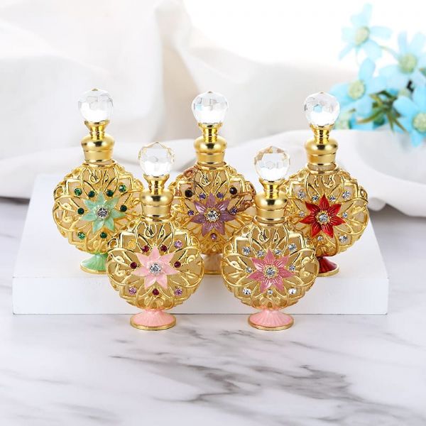 Wholesale Sunflower Flat Glass Perfume Bottles
