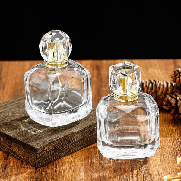 100ml Round Cylinder Clear Empty Refillable Perfume Bottles