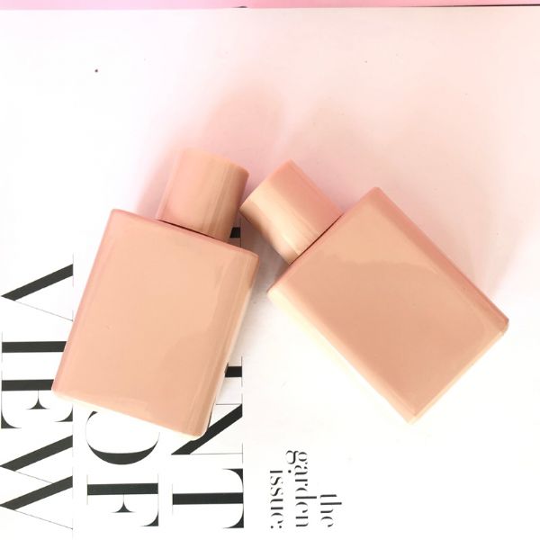50ml square perfume bottle glass luxury customized refillable spray bottle