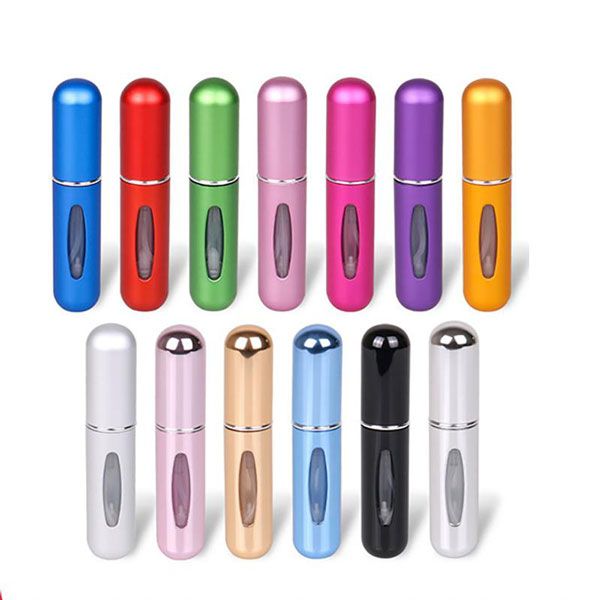 Mini Refillable Perfume Bottles 8ml 5ml Travel Sized Aluminum Perfume Atomizer Spray Bottle