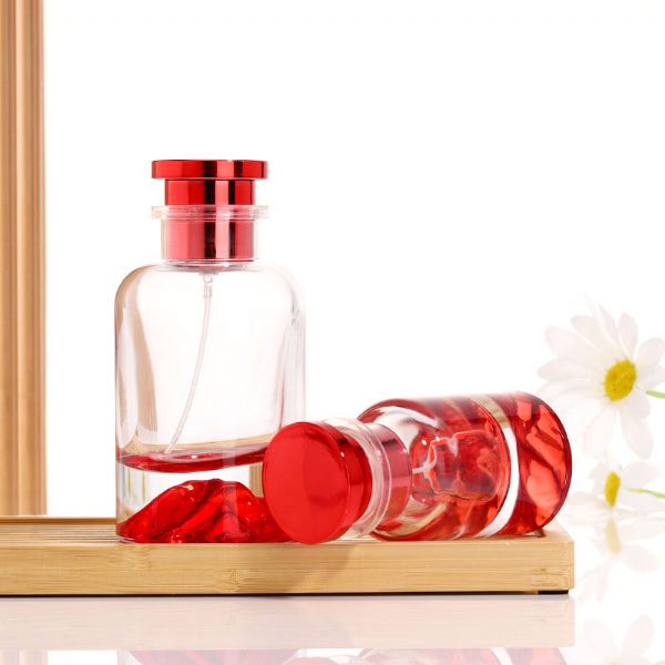 Wholesale glass perfume bottles creative red volcano spray bottles