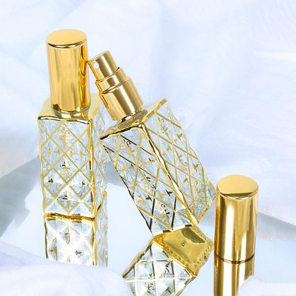 Gold Plated Glass Atomiser Spray Perfume Bottles