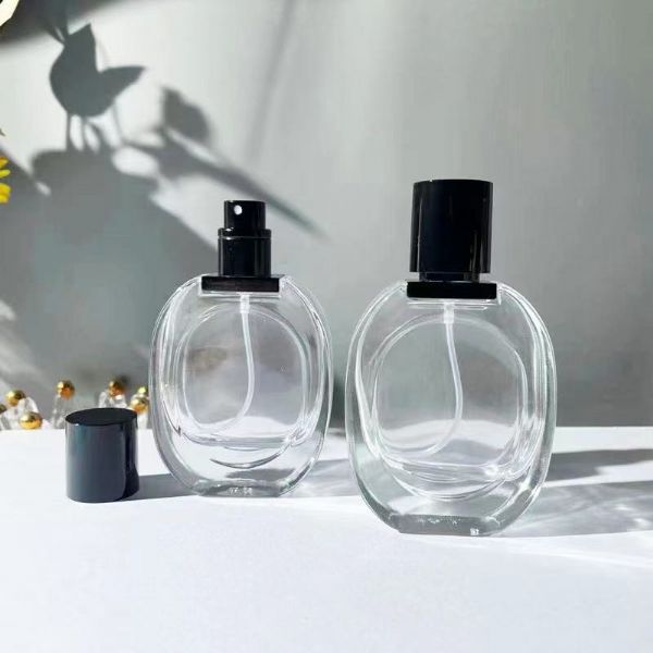 Manufacturer 30ml flat square frosted spray perfume bottles