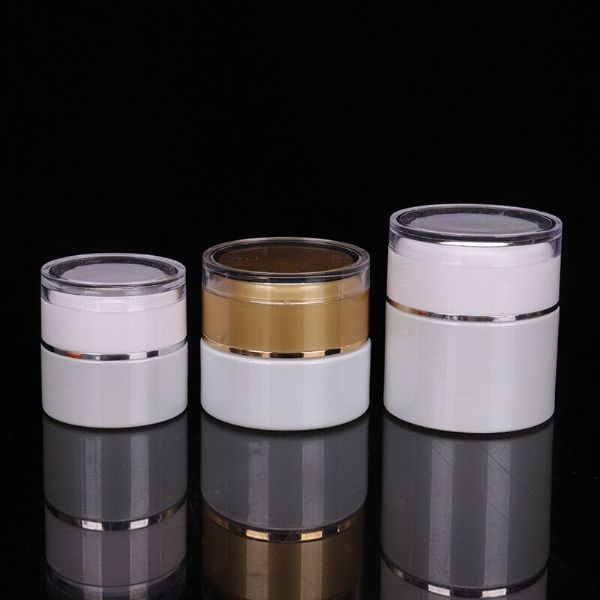 Wholesale Double Wall 50g Glass Cream Jars With Silver & Gold Lids