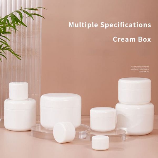 Manufacturer plastic cream jar white packaging container
