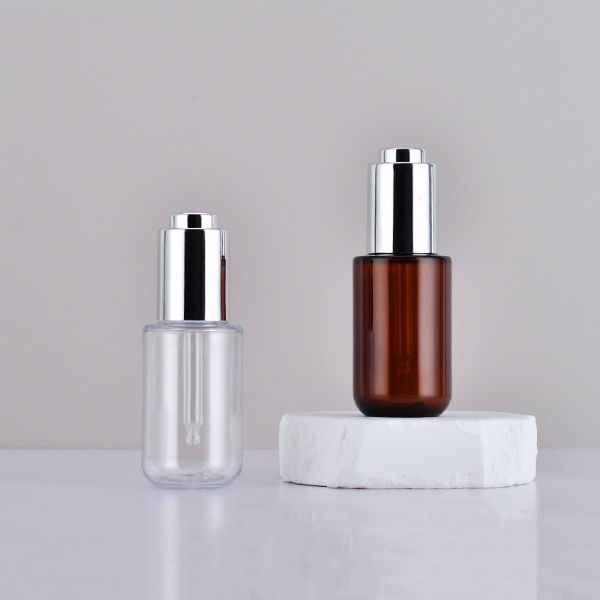 Factory Custom Transparent Color Brown 50Ml Pressure Glass Dropper Bottles