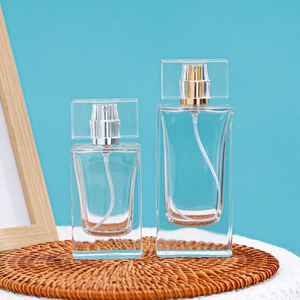 Wholesale crystal white 15 bayonet press fine mist empty glass bottles