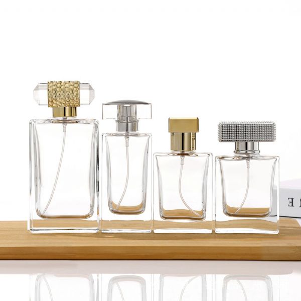 Polished Square Pressure Spray Glass Bottles Wholesale